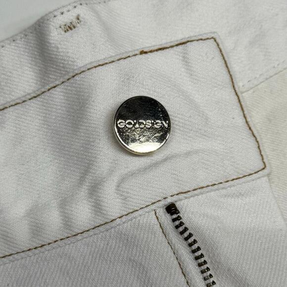 Goldsign | Wide Leg Pleated Trouser Jeans | White | Size 29 - Picture 5 of 14